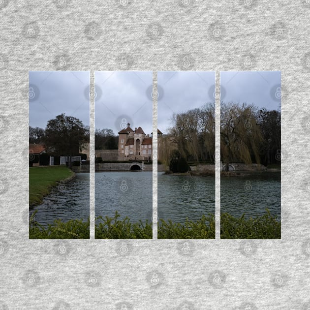 The castle of Sercy is a 12th-century castle in the Bourgogne-Franche-Comte. Cloudy winter day by fabbroni-art